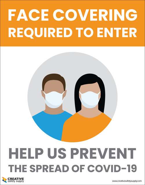 Face Covering Required To Enter - Poster
