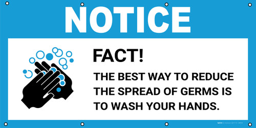 Notice: Fact Best Way To Reduce The Spread Of Germs with Icon - Banner