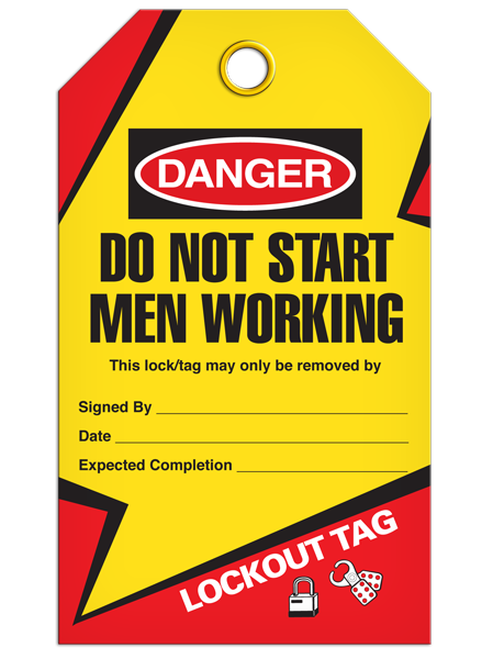 Lockout Men Working Tags