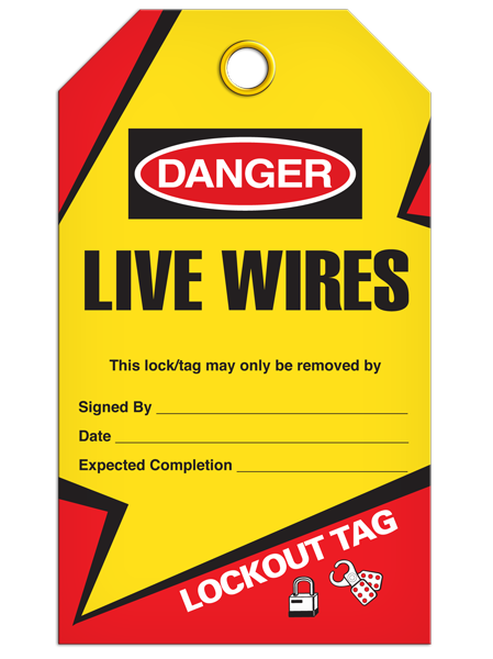 Lockout Live Wires Tags