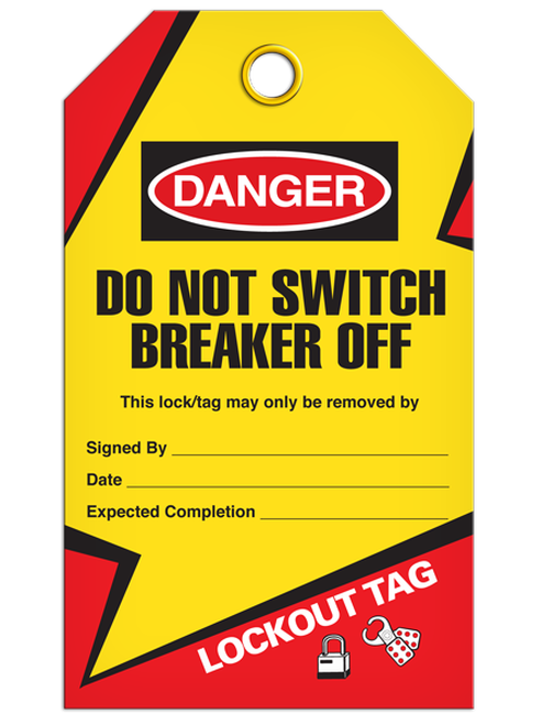 Lockout Breaker Off Tags