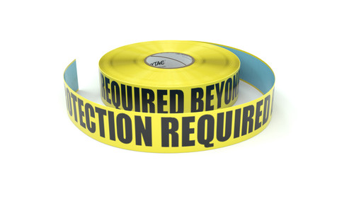 Foot Protection Required Beyond This Point - Inline Printed Floor Marking Tape