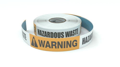 Warning: Hazardous Waste - Inline Printed Floor Marking Tape