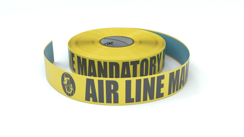 ANSI: Air Line Mandatory Beyond This Point - Inline Printed Floor Marking Tape