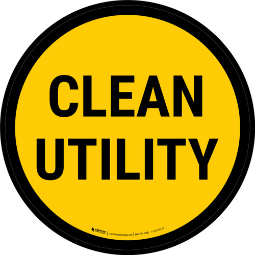 Clean Utility Circular - Floor Sign