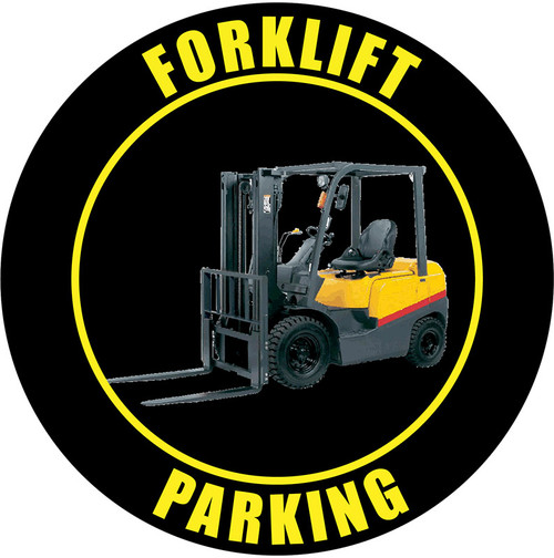 Forklift Parking Sign (Black)