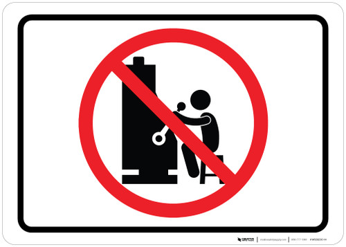 Slot Machine Closed with Icon Landscape Portrait - Wall Sign