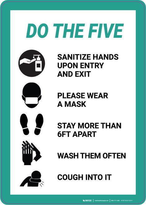 Do The Five Retail Portrait - Wall Sign