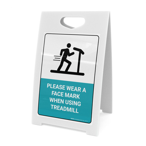 Please Wear a Face Mark When Using Treadmill - A-Frame Sign