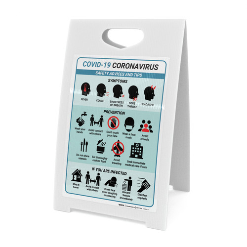 Safety Advice and Tips Coronavirus Multi-sign - A-Frame Sign