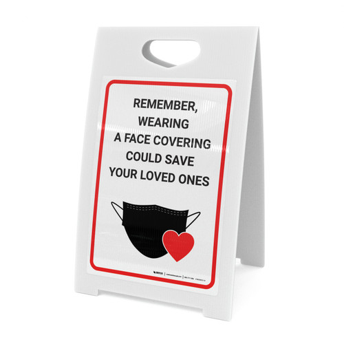 Remember Wearing a Face Covering Could Save your Loved Ones - A-Frame Sign