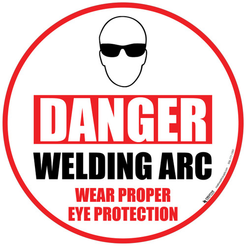 Danger Welding Arc Floor Sign