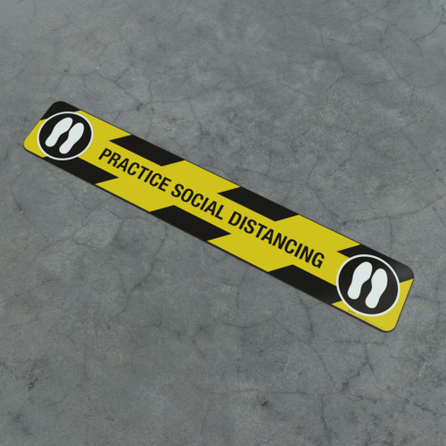Practice Social Distancing Feet Icon - Social Distancing Strip