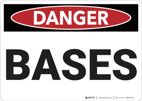 Danger: Bases - Wall Sign