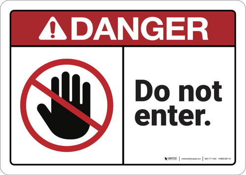 Danger: Do Not Enter ANSI - Wall Sign