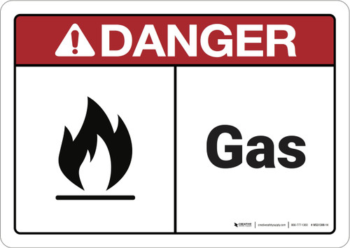 Danger: Gas ANSI - Wall Sign