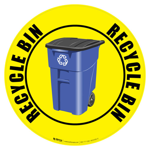 Recycle Bin Floor Sign