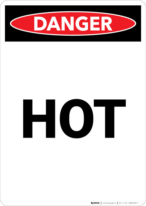 Hot - Portrait Wall Sign