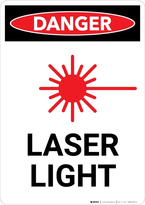 Laser Light with Icon - Portrait Wall Sign