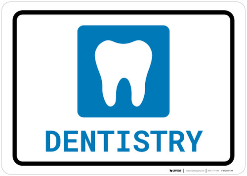 Dentistry with Icon Landscape - Wall Sign
