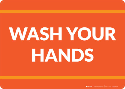 Wash Your Hands Landscape - Wall Sign