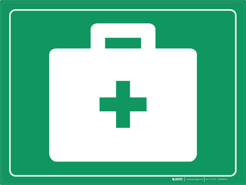First Aid Kit - Floor Marking Sign
