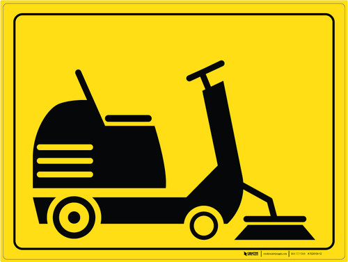 Sweeper Parking - Floor Marking Sign