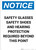 Notice: Safety Glasses Safety Shoes Hearing Protection Required Beyond This Point - Portrait Wall Sign