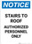 Notice: Stairs To Roof Authorized Personnel Only - Portrait Wall Sign