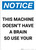 Notice: This Machine Doesn't Have A Brain - Portrait Wall Sign