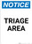 Notice: Triage Area - Portrait Wall Sign