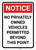 Notice: No Privately Owned Vehicles Permitted Beyond This Point - Wall Sign