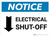 Notice: Electrical Shut-Off Landscape with Down Arrow