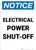 Notice: Electrical Power Shut-Off Portrait