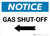 Notice: Gas Shut-Off with Left Arrow Landscape