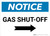 Notice: Gas Shut-Off with Right Arrow Landscape