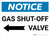Notice: Gas Shut-Off Valve with Left Arrow Landscape