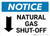Notice: Natural Gas Shut-Off with Down Arrow Landscape