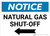 Notice: Natural Gas Shut-Off with Left Arrow Landscape
