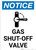Notice: Gas Shut-Off Valve with Icon Portrait