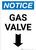 Notice: Gas Valve with Down Arrow Portrait