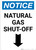 Notice: Natural Gas Shut Off with Down Arrow Portrait