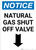 Notice: Natural Gas Shut Off with Valve Down Arrow Portrait