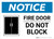 Notice: Fire Door - Do Not Block Landscape