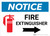 Notice: Fire Extinguisher with Right Arrow with Icon Landscape