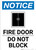 Notice: Fire Door Do Not Block Portrait