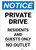 Notice: No Turn Around - Private Drive - Residents and Guests Only Portrait