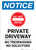 Notice: Private Driveway - No Trespassing/Solicitors Portrait