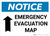 Notice: Emergency Evacuation Map with Arrow Landscape