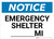 Notice: Emergency Shelter Mile Landscape